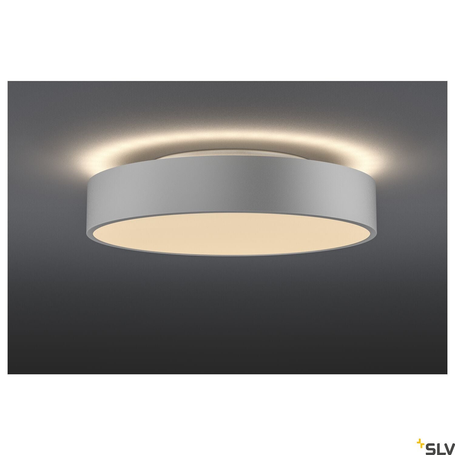 MEDO 40 AMBIENT, LED  Wand- und Deckenaufbauleuchte, TRIAC, silbergrau 3000/4000K 5