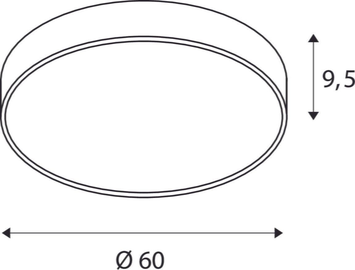 MEDO 60 AMBIENT, LED  Wand- und Deckenaufbauleuchte, TRIAC, silbergrau 3000/4000K 6