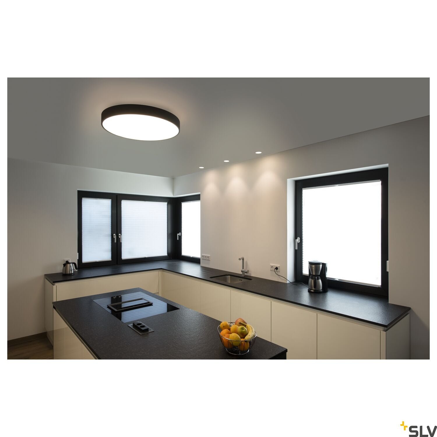 MEDO 60 AMBIENT, LED  Wand- und Deckenaufbauleuchte, DALI, schwarz, 3000/4000K 5