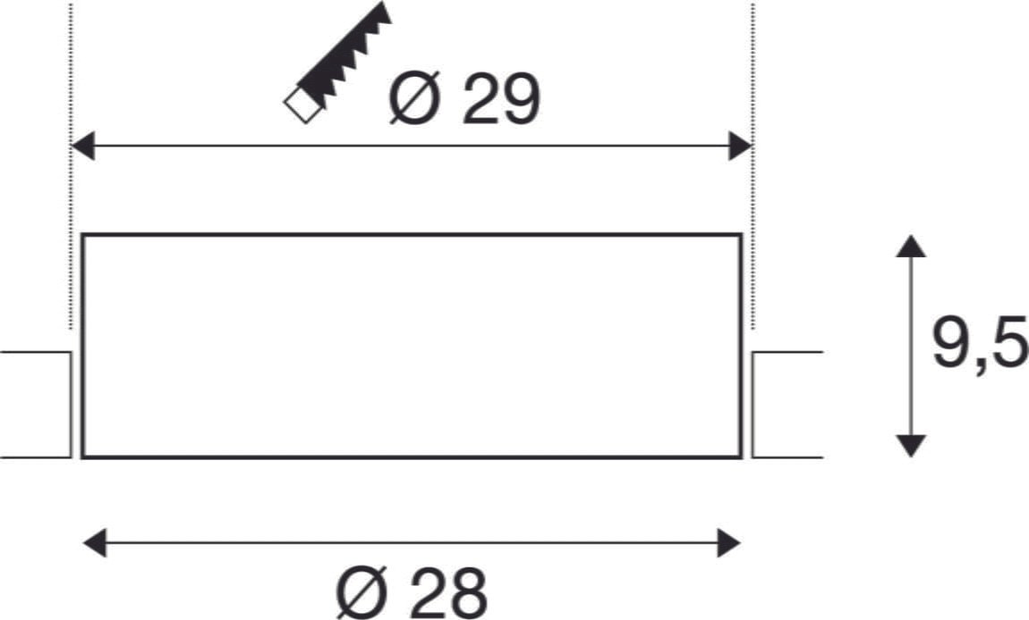 MEDO 30, LED  Deckeneinbauleuchte, rahmenlose Version, weiß, 3000/4000K 5