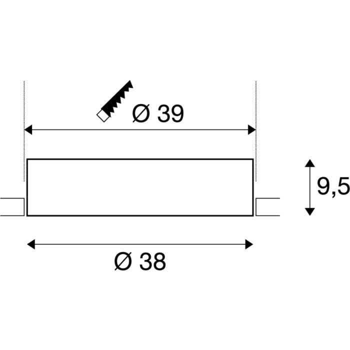 MEDO 40, LED  Deckeneinbauleuchte, rahmenlose Version, weiß, 3000/4000K 7