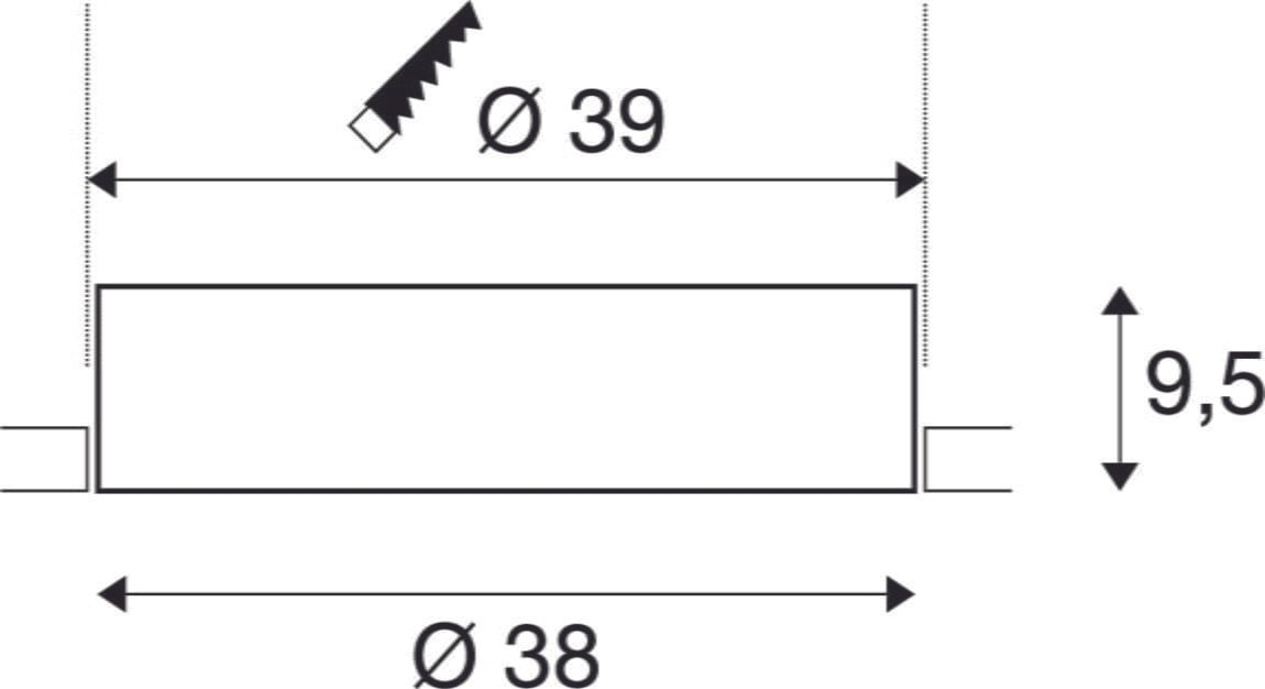MEDO 40, LED  Deckeneinbauleuchte, rahmenlose Version, weiß, 3000/4000K 7