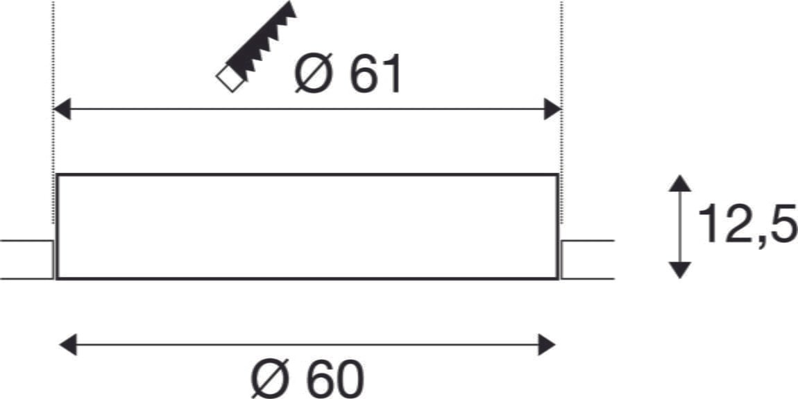 MEDO 60, LED  Deckeneinbauleuchte, rahmenlose Version, weiß, 3000/4000K 5