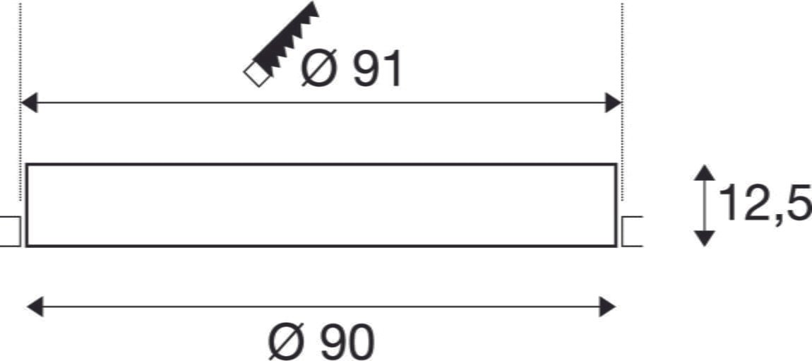 MEDO 90, LED  Deckeneinbauleuchte rahmenlose Version weiß 3000/4000K 6