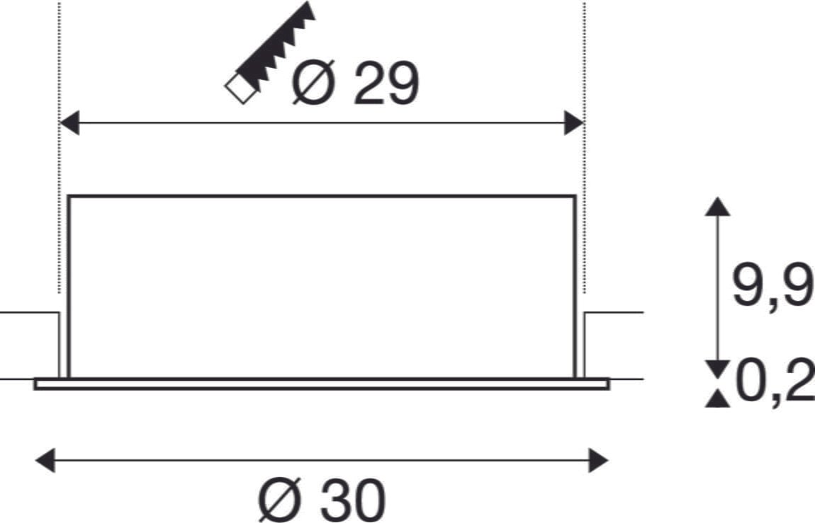 MEDO 30, LED  Deckeneinbauleuchte, Rahmenversion, weiß, 3000/4000K 4