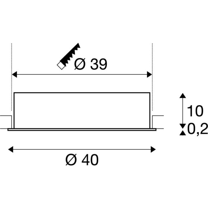 MEDO 40, LED  Deckeneinbauleuchte, Rahmenversion, weiß, 3000/4000K 4