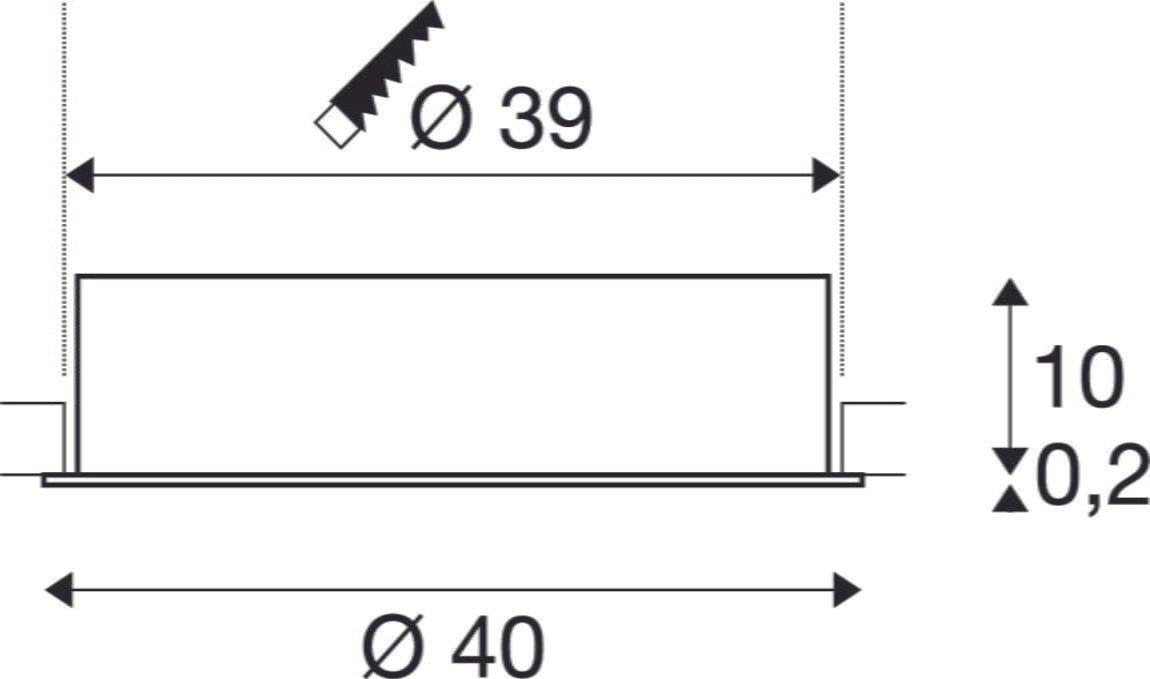 MEDO 40, LED  Deckeneinbauleuchte, Rahmenversion, weiß, 3000/4000K 4