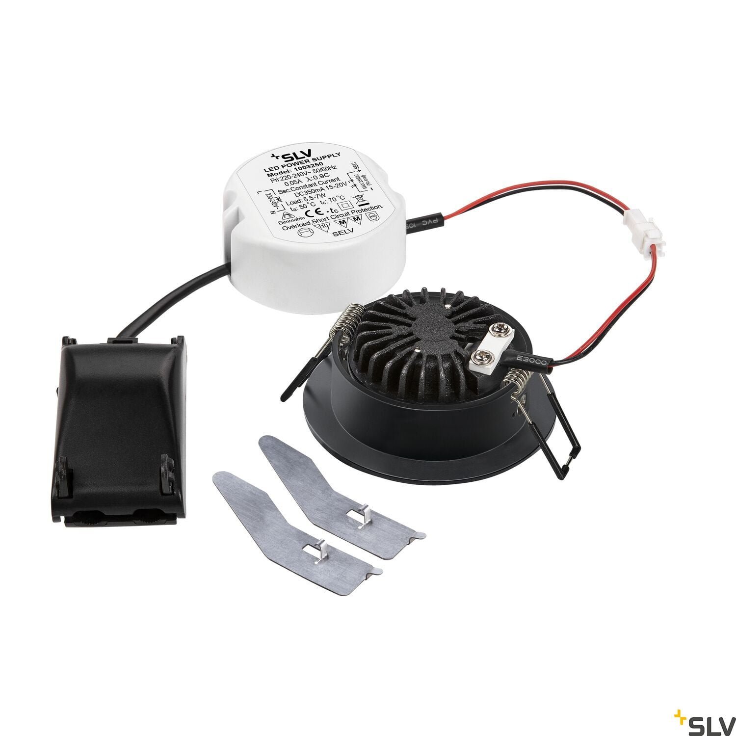 NEW TRIA rund, LED  Deckeneinbauleuchte, schwarz, 1800-3000K, 7,2W 2