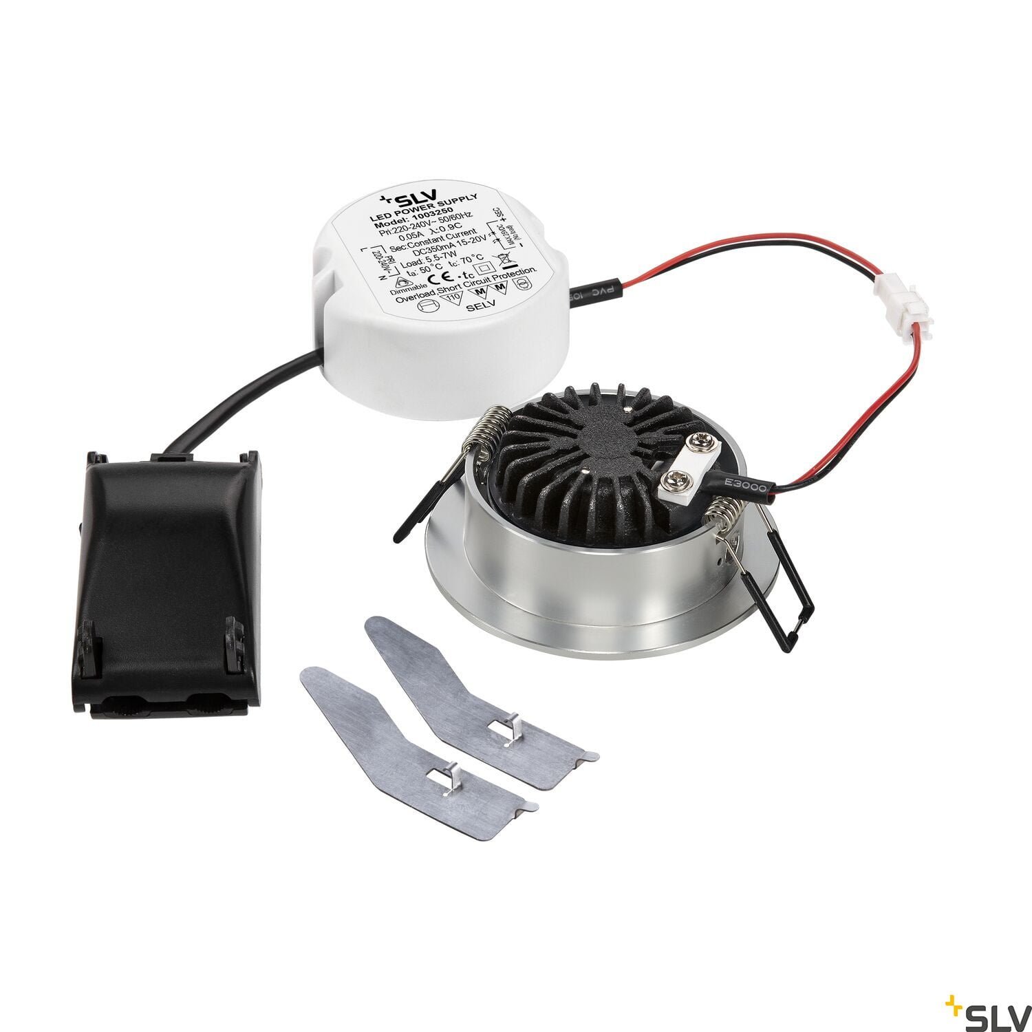 NEW TRIA rund, LED  Deckeneinbauleuchte, alu gebürstet, 1800-3000K 7,2W 2