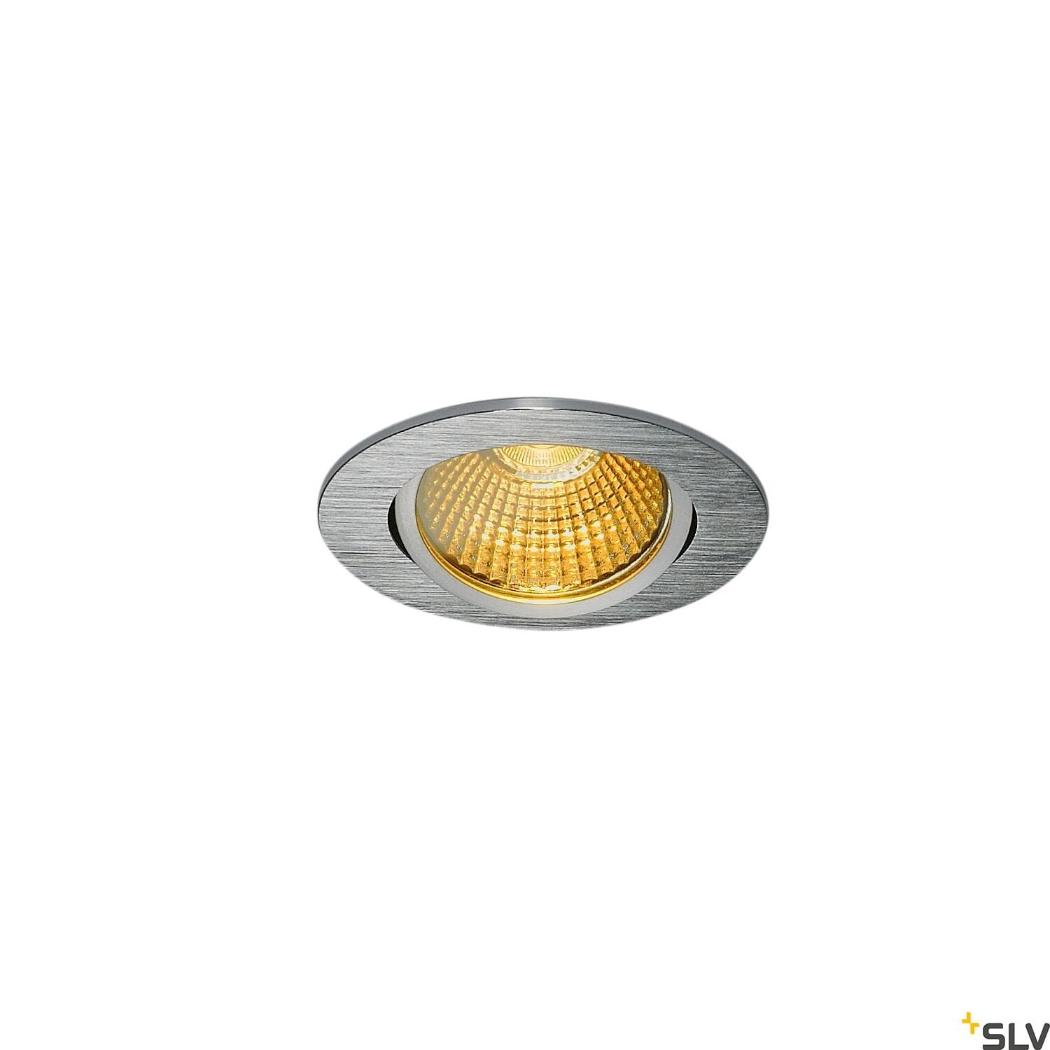 NEW TRIA rund, LED  Deckeneinbauleuchte, alu gebürstet, 1800-3000K 7,2W 3