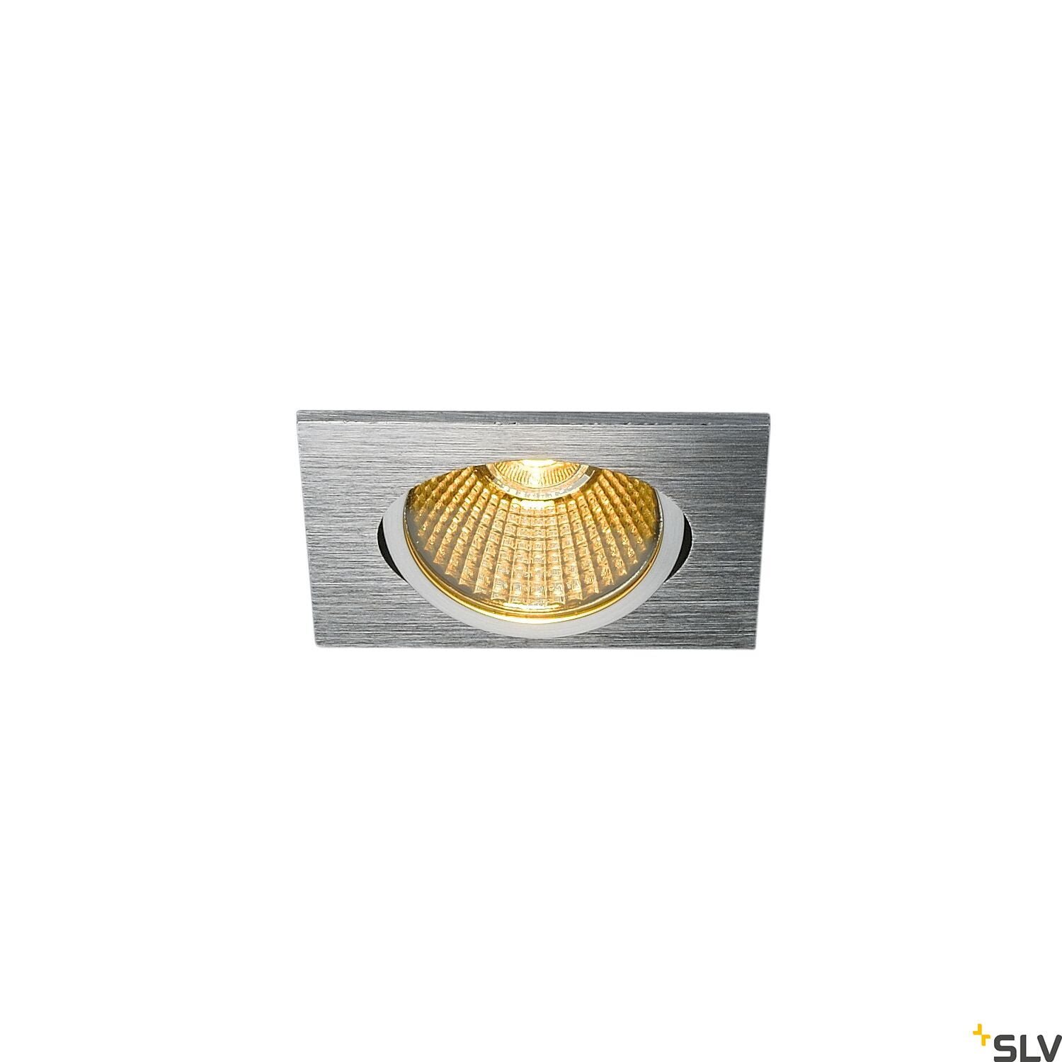 NEW TRIA eckig, LED  Deckeneinbauleuchte, alu gebürstet, 1800-3000K 7,2W 3