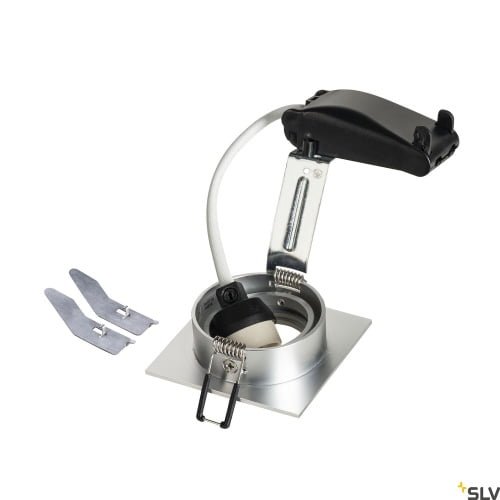NEW TRIA 68,  Deckeneinbauleuchte, QPAR51 alubrushed 50W quadratisch