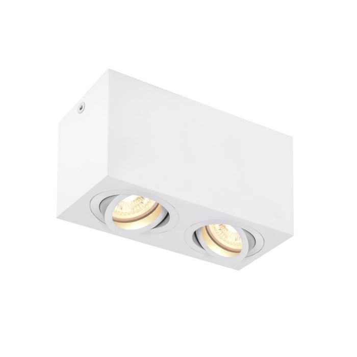 TRILEDO Double, Indoor Deckenaufbauleuchte, QPAR51, weiß, max 10W