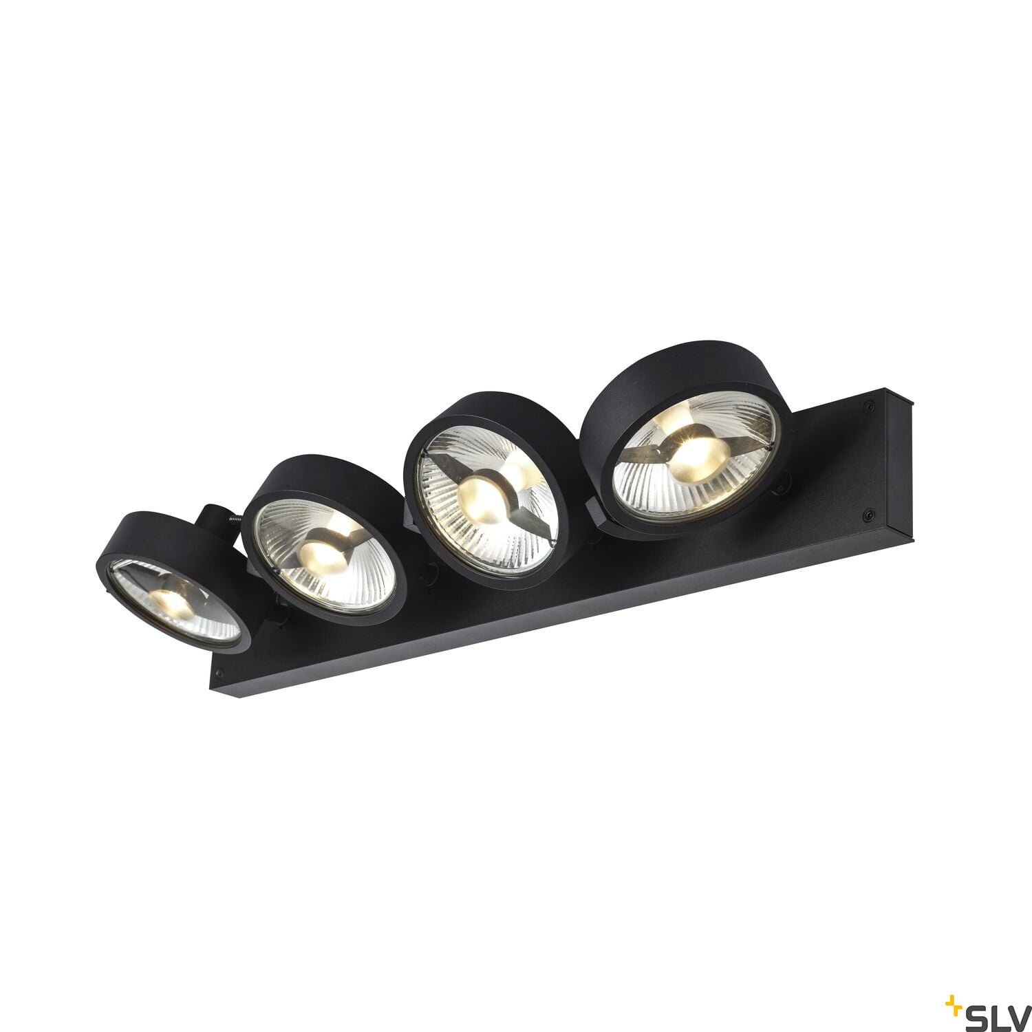 KALU,  Wand- und Deckenaufbauleuchte, quad, QPAR111, schwarz, 4x75W 3