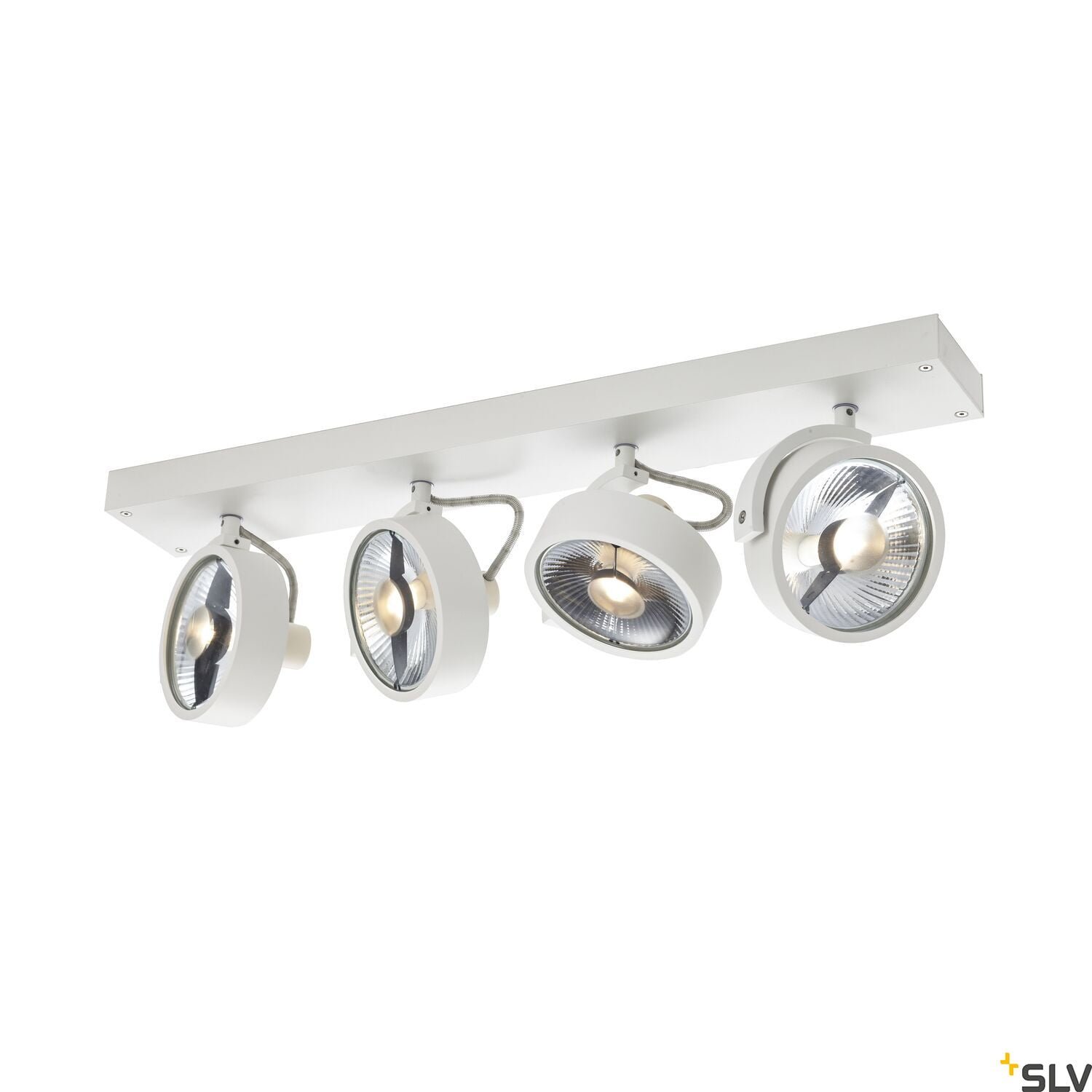 KALU,  Wand- und Deckenaufbauleuchte, quad, QPAR111, weiß, 4x75W