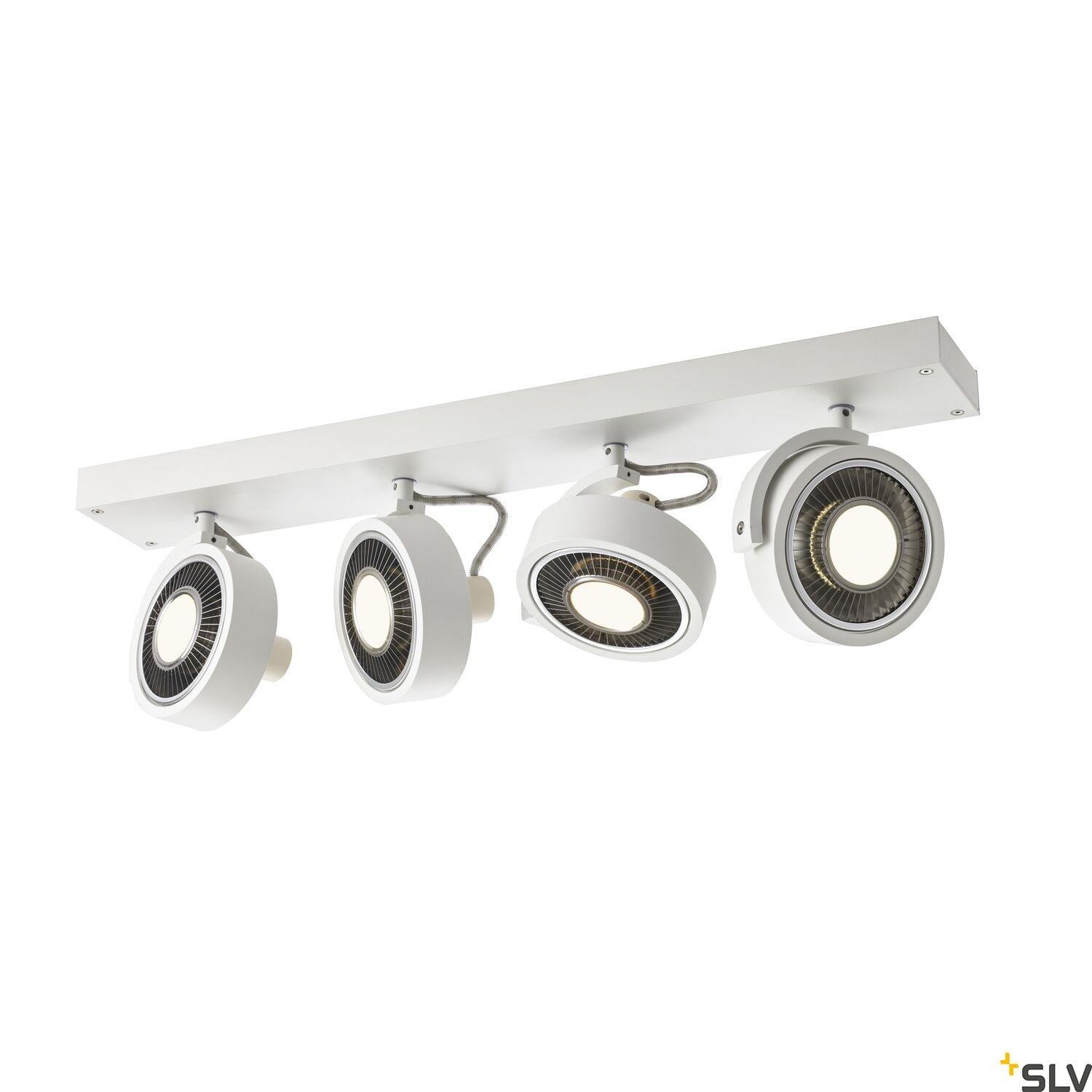 KALU,  Wand- und Deckenaufbauleuchte, quad, QPAR111, weiß, 4x75W 2