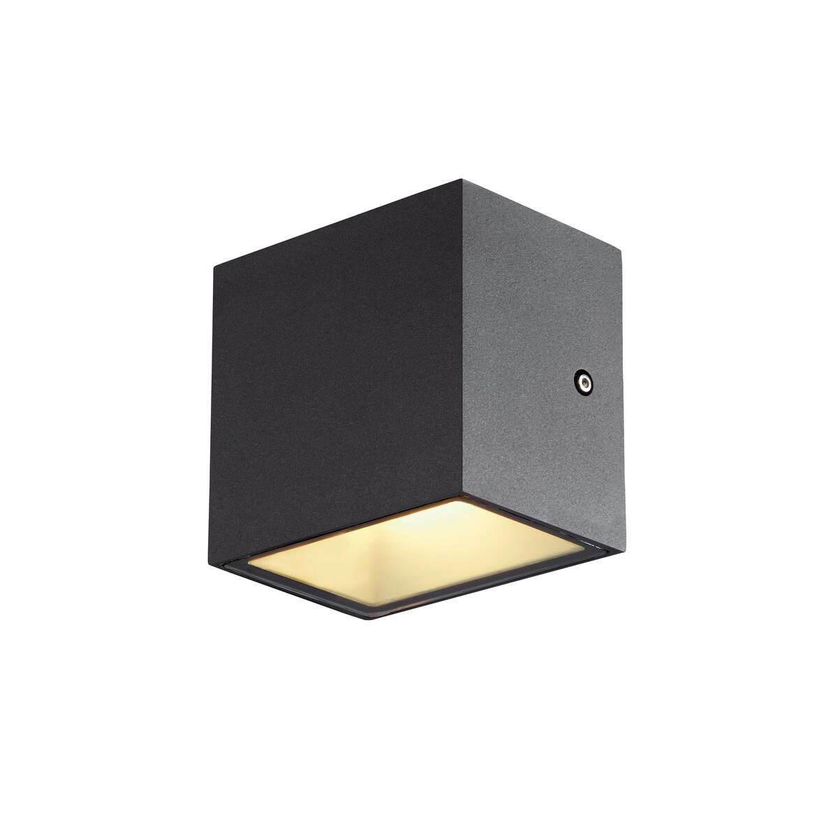 SITRA CUBE WL, LED  Wand- und Deckenaufbauleuchte, anthrazit, IP44, 3000K, 10W 2