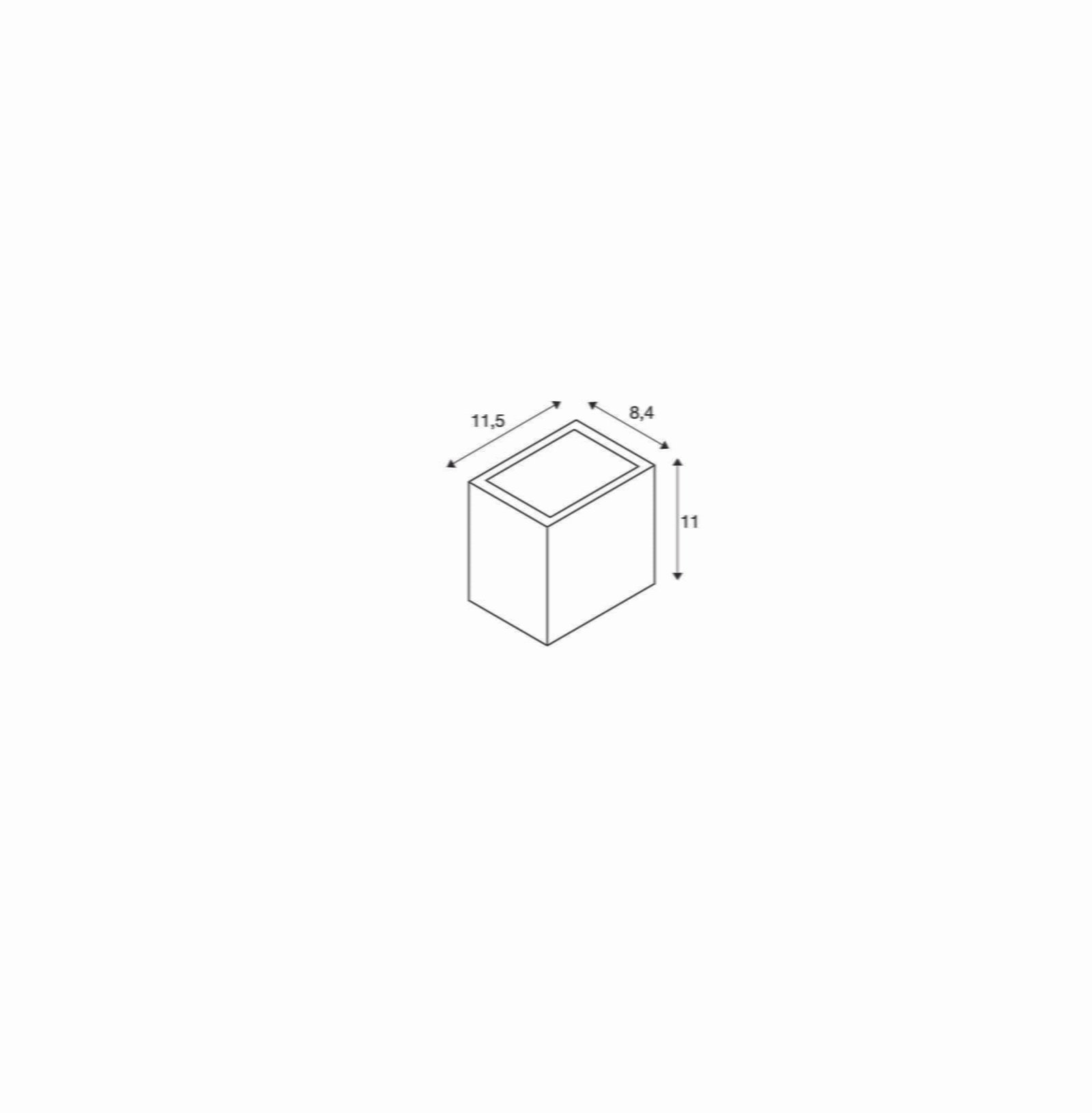 SITRA CUBE WL, LED  Wand- und Deckenaufbauleuchte, weiß, IP44, 3000K, 10W 5