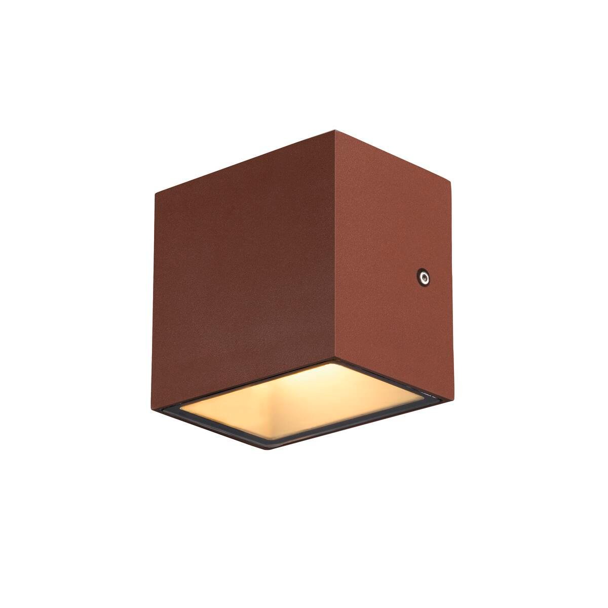 SITRA CUBE WL, LED  Wand- und Deckenaufbauleuchte, rost farbend, IP44, 3000K, 10W