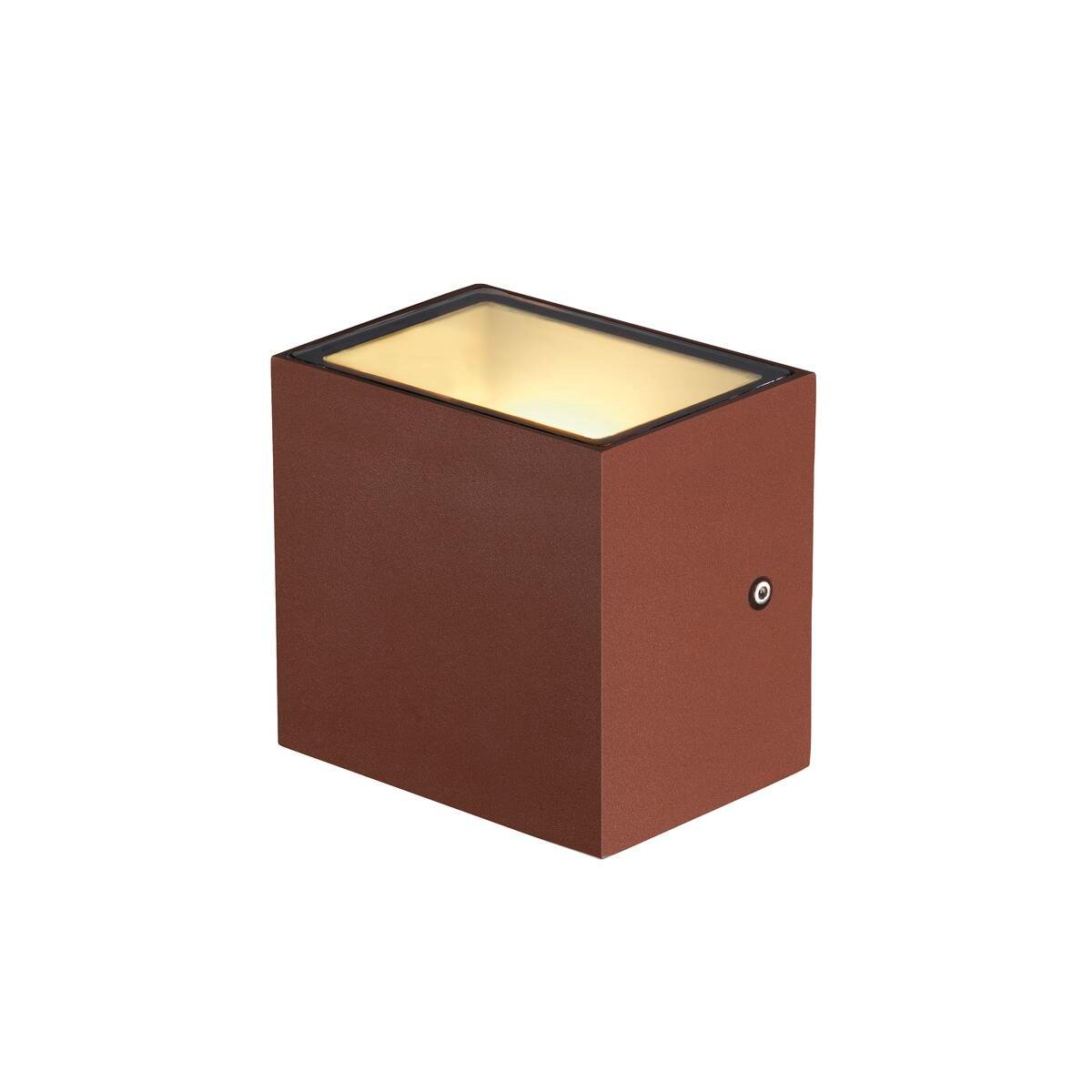 SITRA CUBE WL, LED  Wand- und Deckenaufbauleuchte, rost farbend, IP44, 3000K, 10W 4