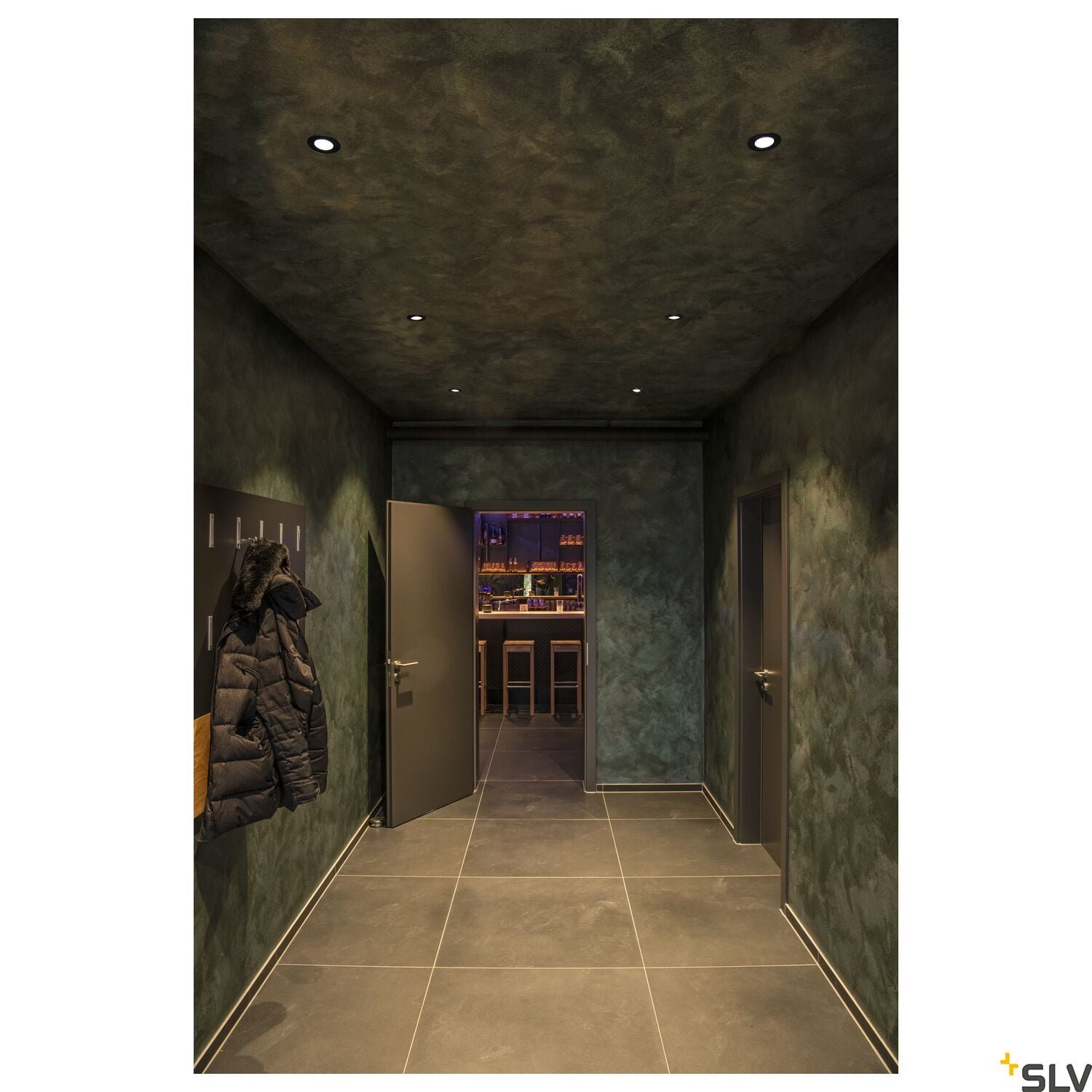 PATTA-I, LED  Deckeneinbauleuchte, rund DL IP65 schwarz 1800-3000K 4