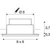 PATTA-I, LED  Deckeneinbauleuchte, eckig DL IP65 silber 1800-3000K 8