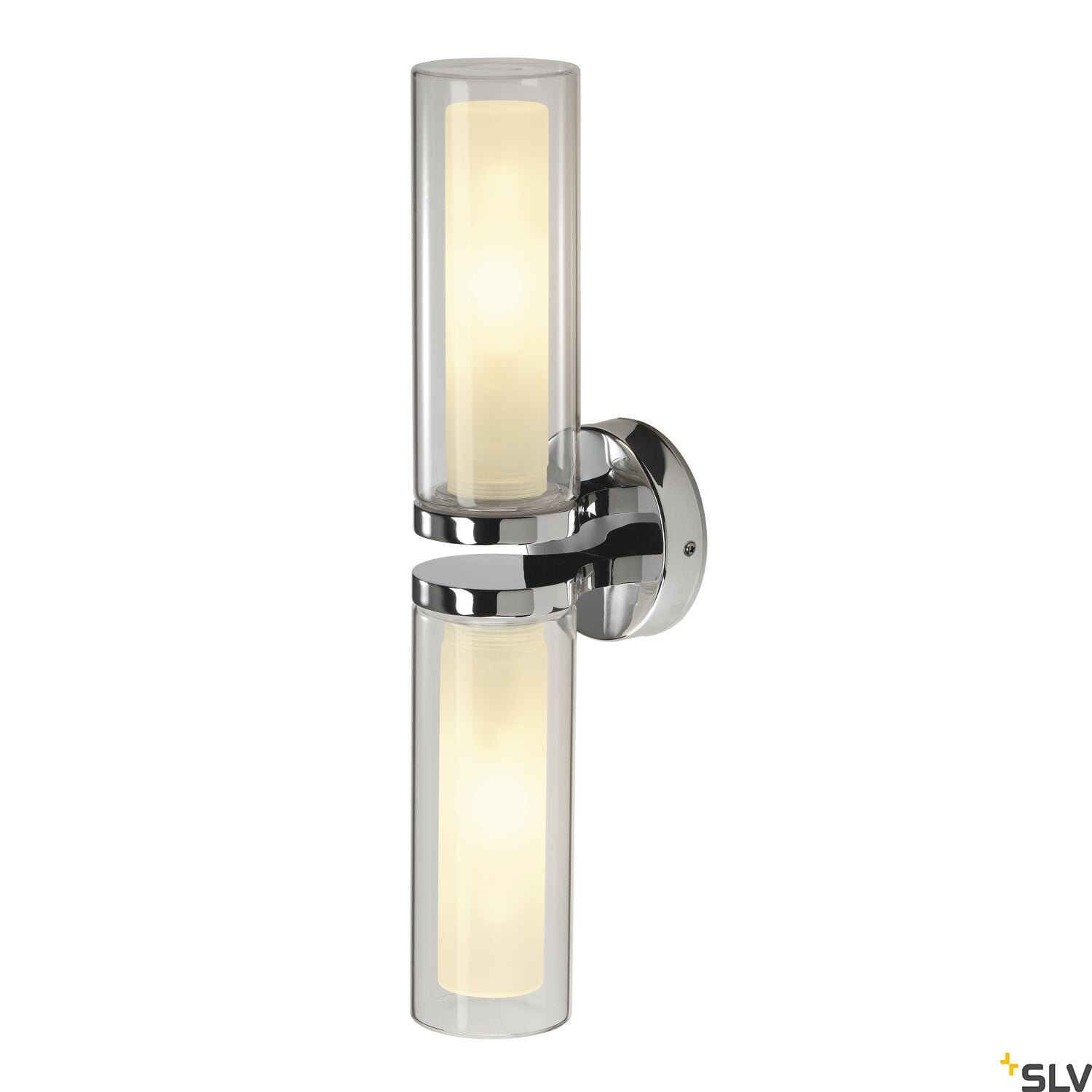 WL Wandleuchte 106, doppel Glas, chrom 2xE14