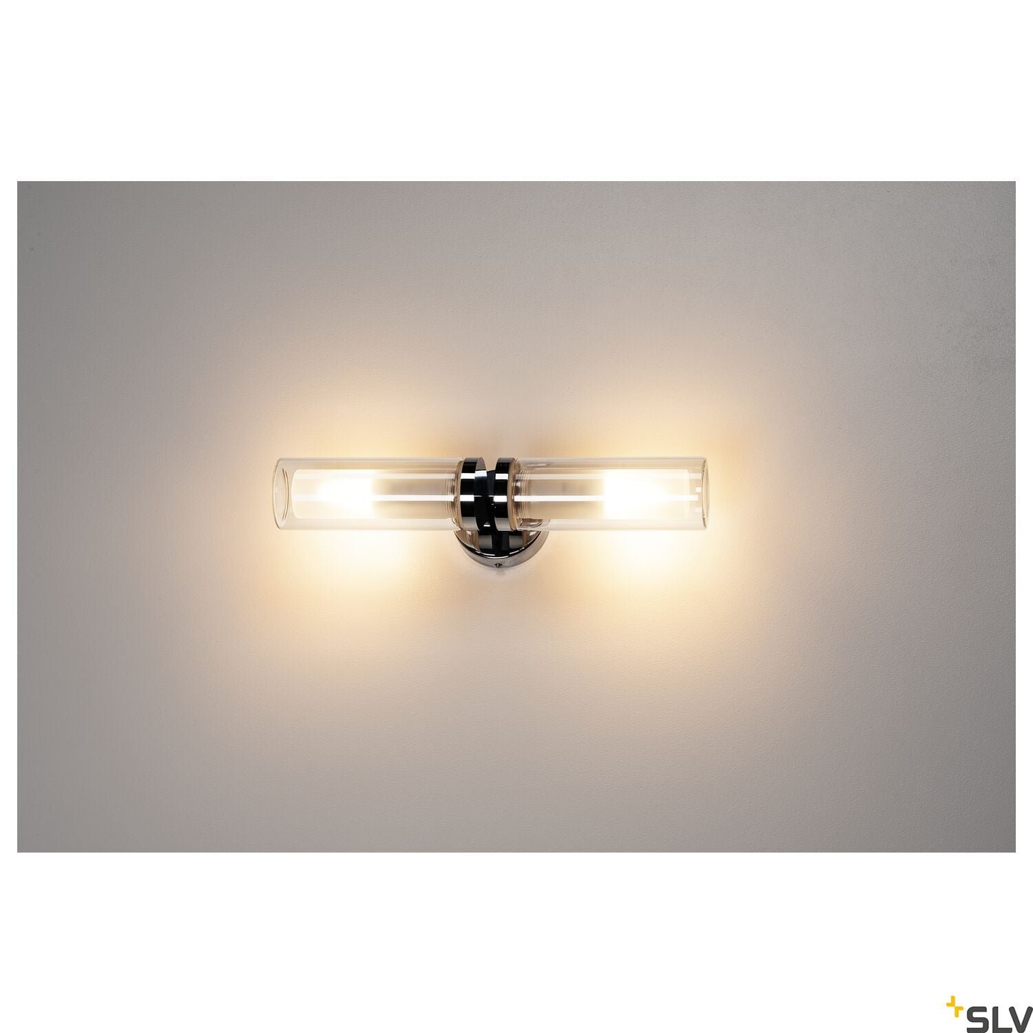 WL Wandleuchte 106, doppel Glas, chrom 2xE14 5