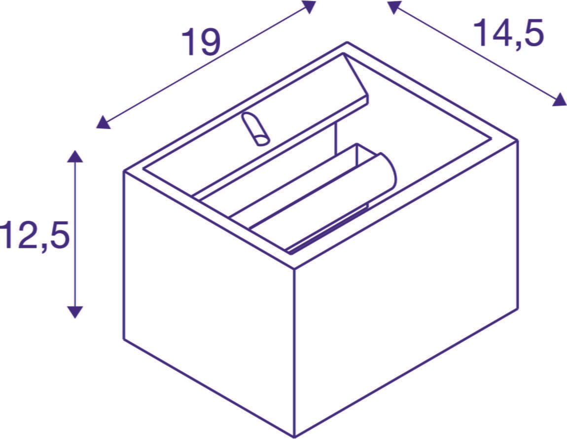 PLASTRA,  Wandleuchte, weiß Lichtstärkeverteilung 6