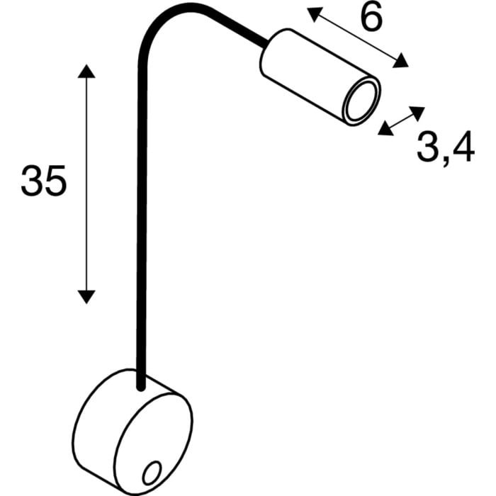 DIO FLEX PLATE, LED  Wandaufbauleuchte, schwarz, 2700K 6