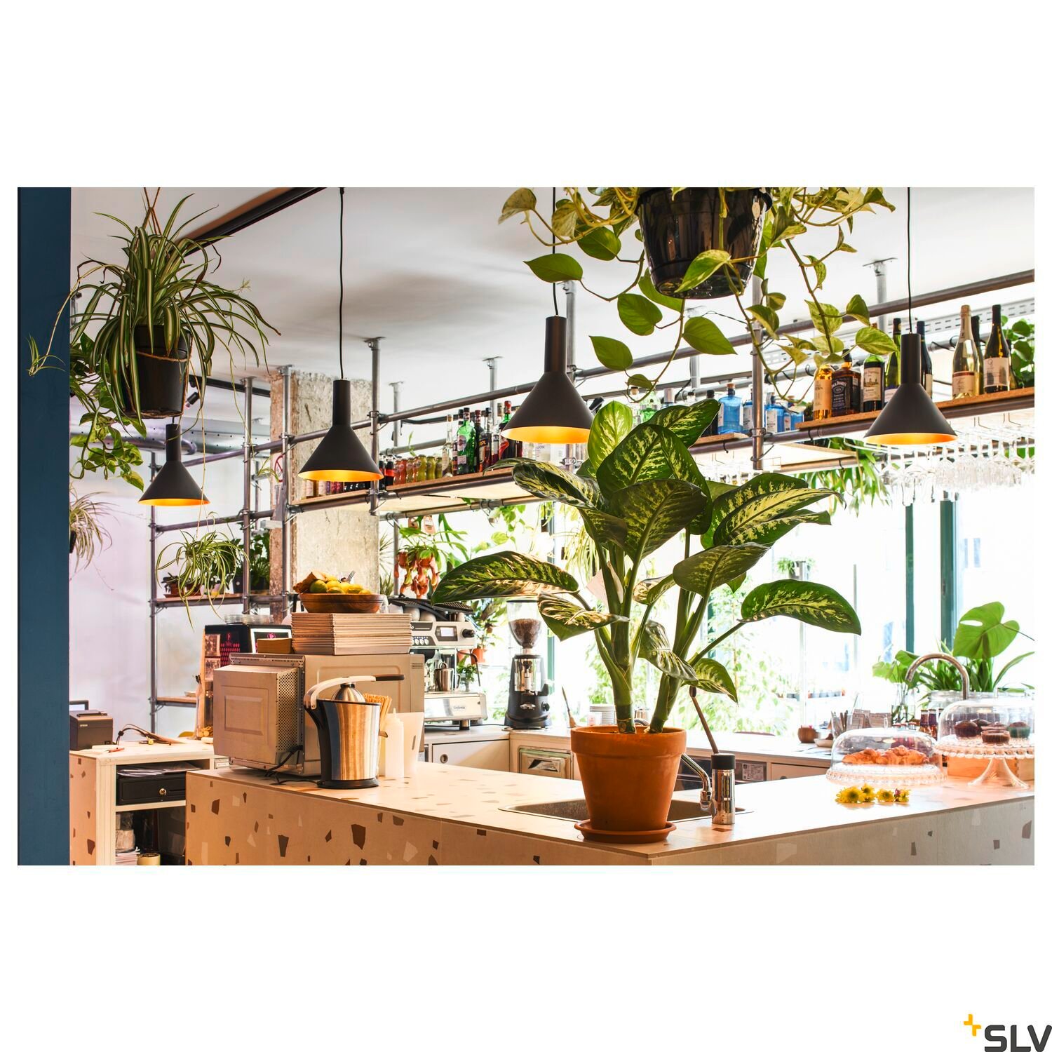 PHELIA 20,  Pendelleuchte, schwarz/gold 6