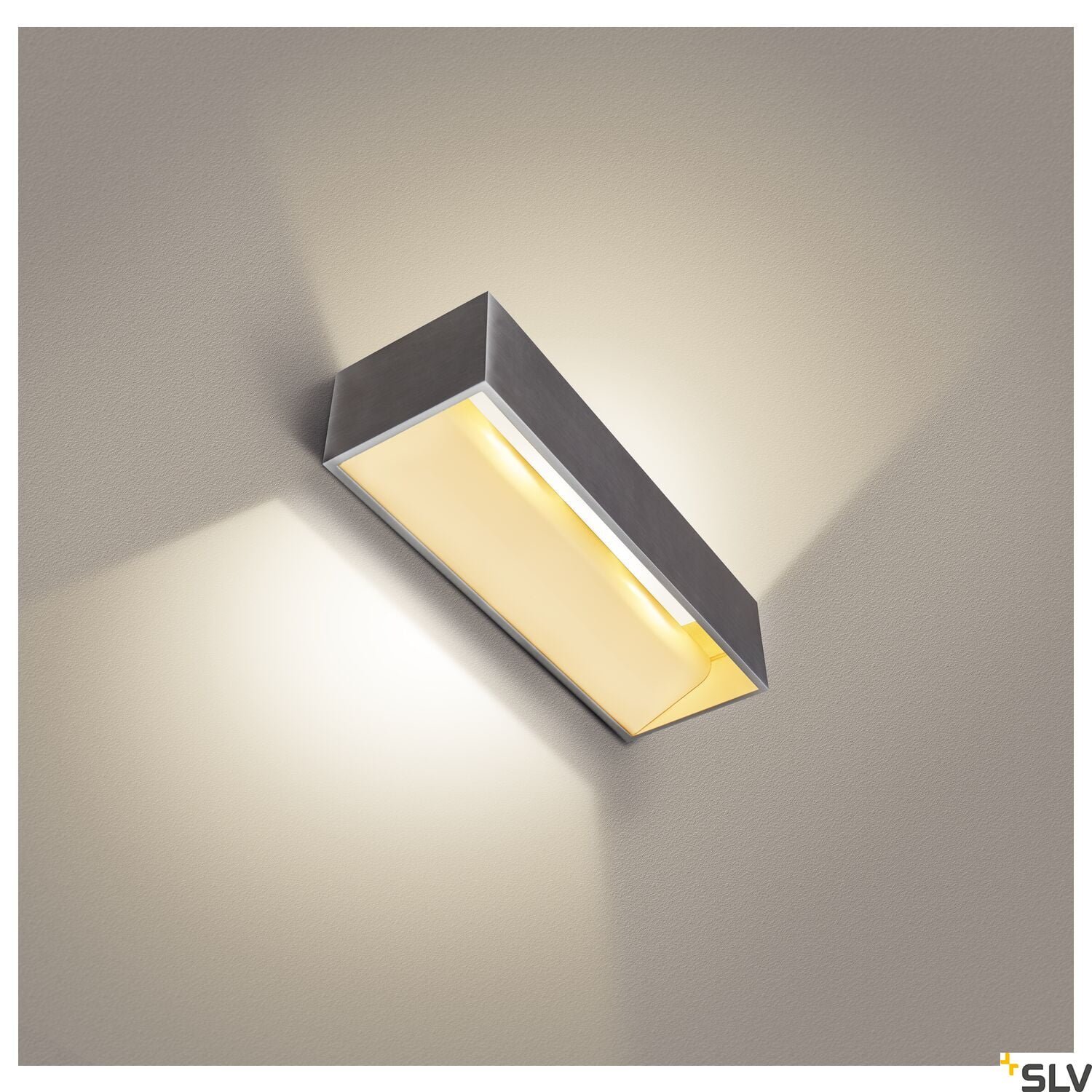 LOGS IN L  LED Wandaufbauleuchte aluminium/weiß 3000K TRIAC dimmbar 3