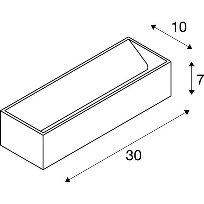 LOGS IN L  LED Wandaufbauleuchte aluminium/weiß 3000K TRIAC dimmbar 4