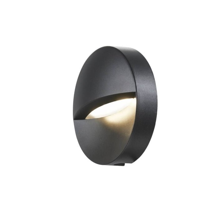 DOWNUNDER OUT, round WL  LED Wandaufbauleuchte, anthrazit, 3000K 2