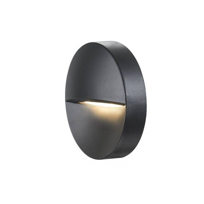 DOWNUNDER OUT, round WL  LED Wandaufbauleuchte, anthrazit, 3000K 3
