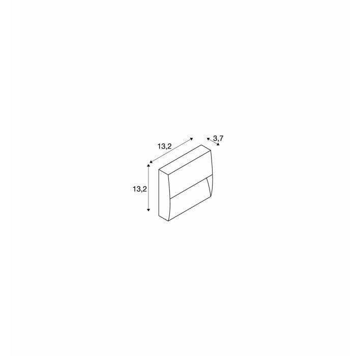 DOWNUNDER OUT, square WL  LED Wandaufbauleuchte, anthrazit, 3000K 5
