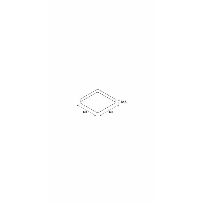MEDO 60 SQUARE DALI, Indoor LED Deckenaufbauleuchte, weiß, 3000K 4