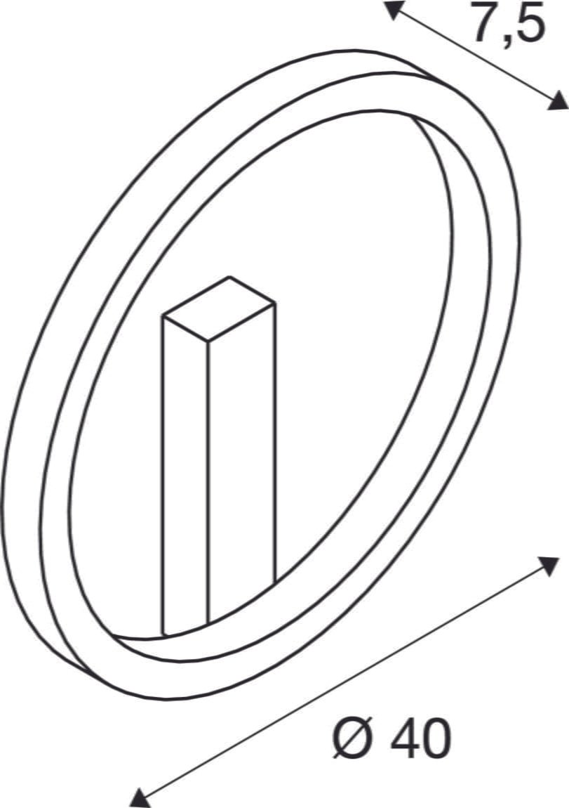 ONE 40 DALI,  LED Wandaufbauleuchte, weiß, 3000/4000K 7