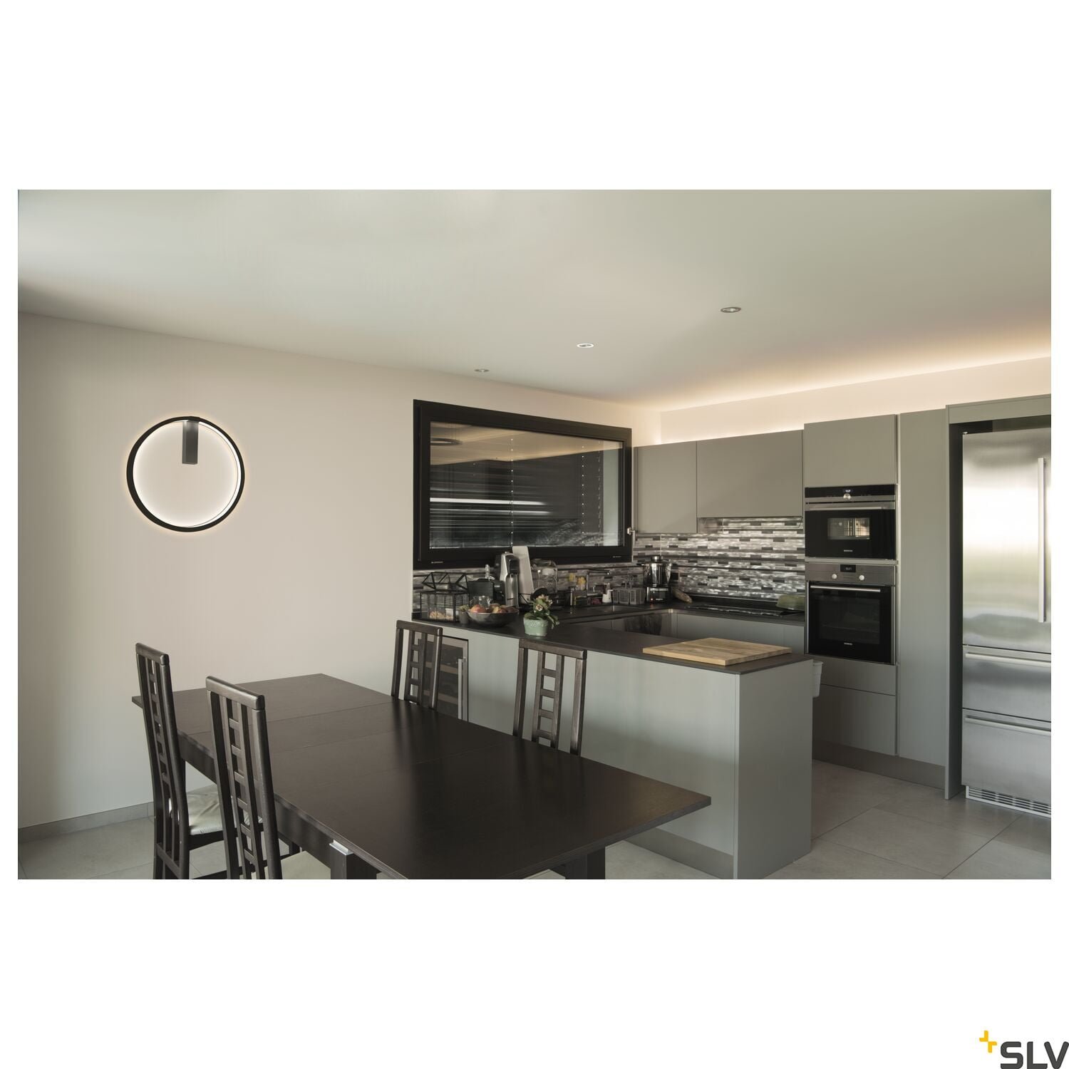 ONE 60 DALI,  LED Wandaufbauleuchte, schwarz, 3000/4000K 5