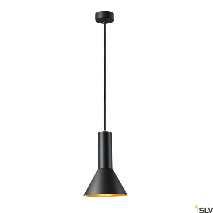 PHELIA 20,  Pendelleuchte, schwarz/gold