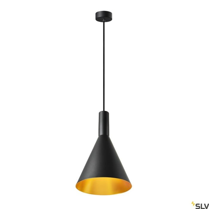 PHELIA 20,  Pendelleuchte, schwarz/gold 2