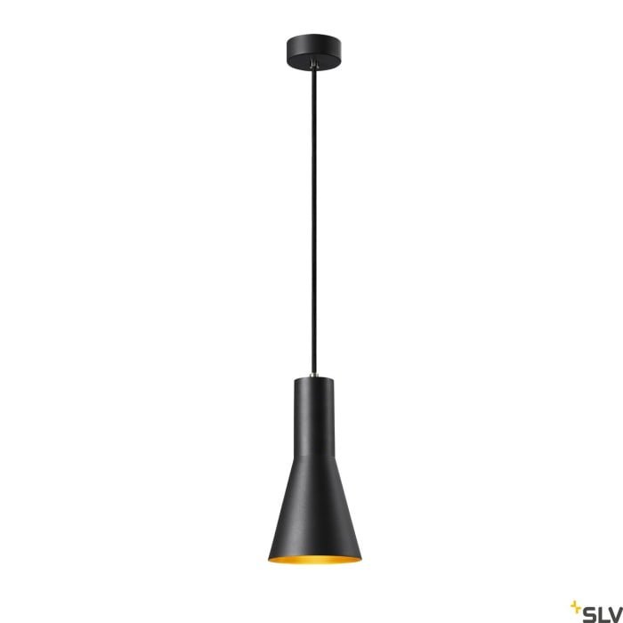 PHELIA 10,  Pendelleuchte, schwarz/gold