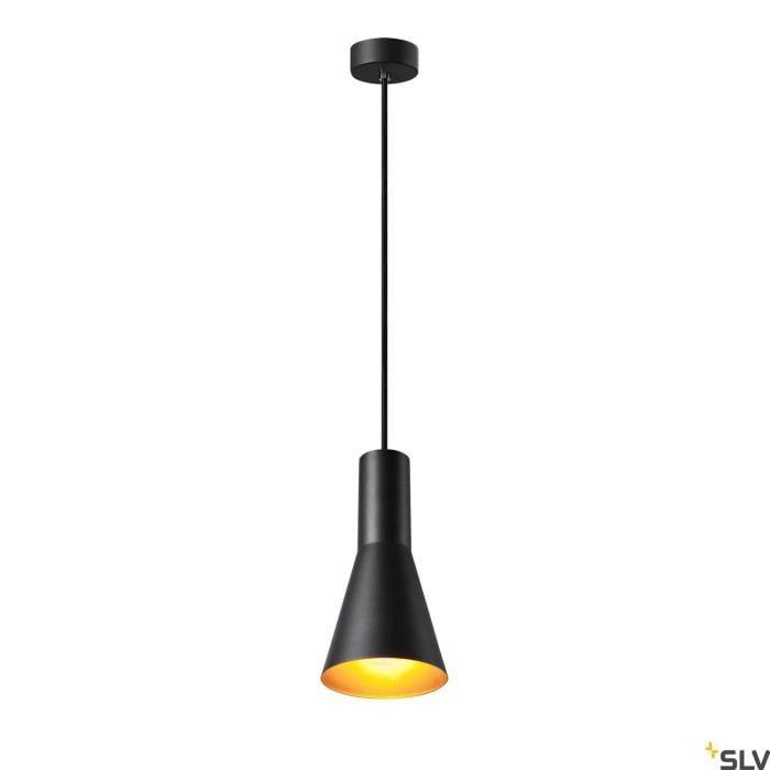 PHELIA 10,  Pendelleuchte, schwarz/gold 2