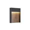 FLATT,  LED Wandaufbauleuchte, 3000K, IP65, anthrazit/braun 5