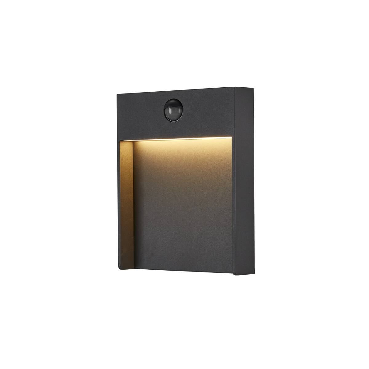 FLATT SENSOR,  LED Wandaufbauleuchte, 3000K, IP65, anthrazit