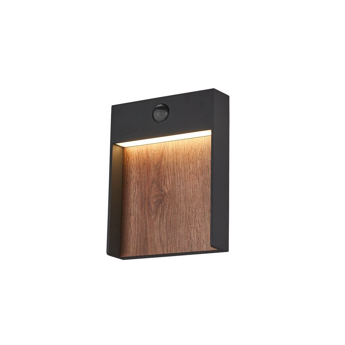 FLATT SENSOR,  LED Wandaufbauleuchte, 3000K, IP65, anthrazit/braun 2