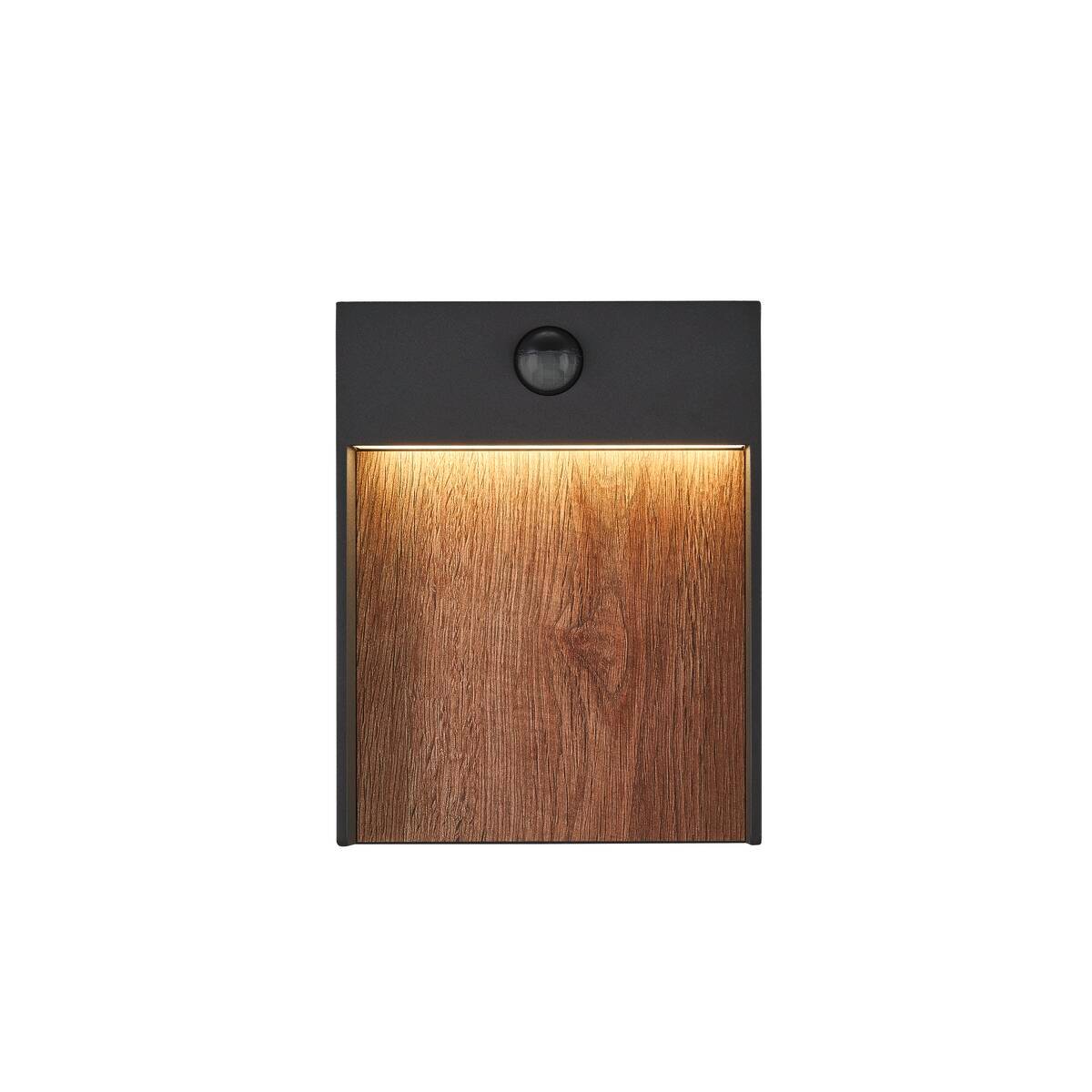 FLATT SENSOR,  LED Wandaufbauleuchte, 3000K, IP65, anthrazit/braun 3