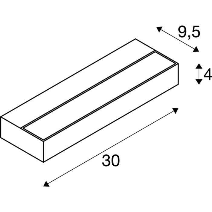 SEDO 7,  LED Wandaufbauleuchte, 3000K, alu 6