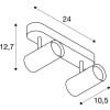 NOBLO,  LED Wand-Deckenaufbauleuchte,  2700K silber 8