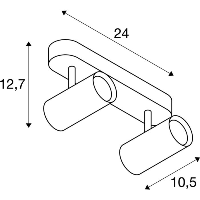 NOBLO,  LED Wand-Deckenaufbauleuchte,  2700K silber 4